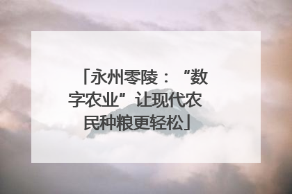 永州零陵：“数字农业”让现代农民种粮更轻松