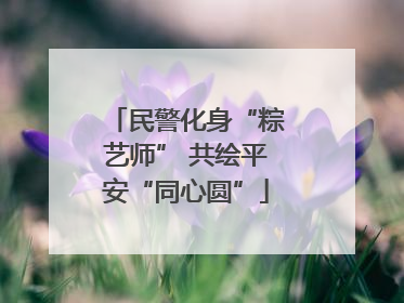 民警化身“粽艺师” 共绘平安“同心圆”