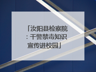 汝阳县检察院：干警禁毒知识宣传进校园