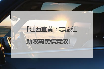 江西宜黄：志愿红助农惠民情意浓