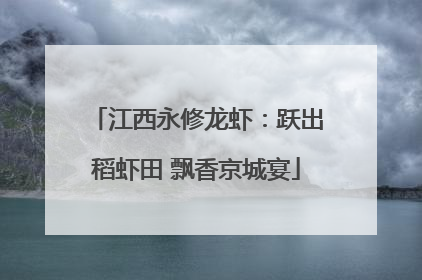 江西永修龙虾：跃出稻虾田 飘香京城宴