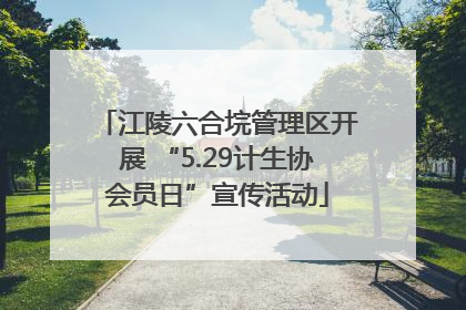 江陵六合垸管理区开展 “5.29计生协会员日”宣传活动