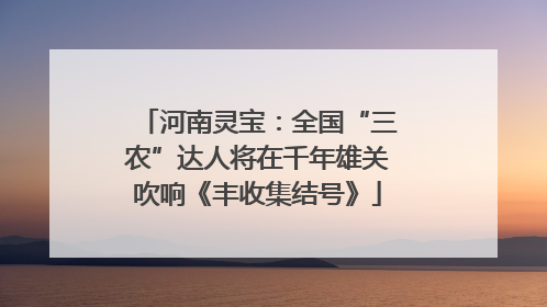 河南灵宝：全国“三农”达人将在千年雄关吹响《丰收集结号》