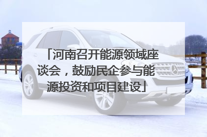 河南召开能源领域座谈会，鼓励民企参与能源投资和项目建设