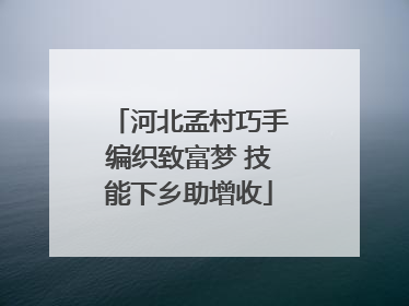 河北孟村巧手编织致富梦 技能下乡助增收