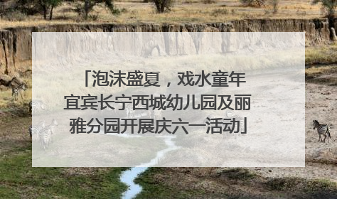 泡沫盛夏，戏水童年 宜宾长宁西城幼儿园及丽雅分园开展庆六一活动