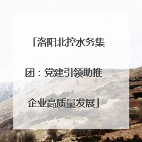 洛阳北控水务集团：党建引领助推企业高质量发展