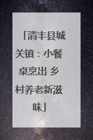 清丰县城关镇：小餐桌烹出 乡村养老新滋味