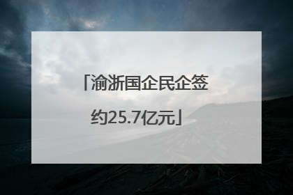 渝浙国企民企签约25.7亿元