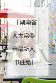 湖南省人大常委会最新人事任免
