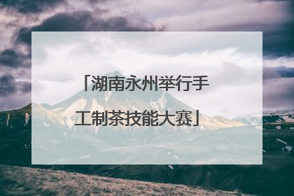 湖南永州举行手工制茶技能大赛