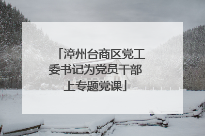 漳州台商区党工委书记为党员干部上专题党课