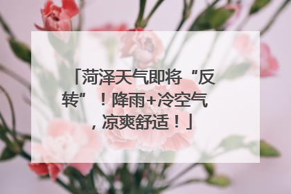 菏泽天气即将“反转”！降雨+冷空气，凉爽舒适！