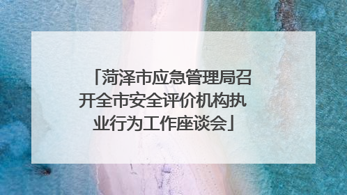 菏泽市应急管理局召开全市安全评价机构执业行为工作座谈会