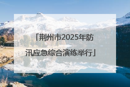 荆州市2025年防汛应急综合演练举行