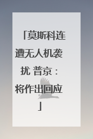 莫斯科连遭无人机袭扰 普京：将作出回应