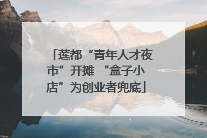 莲都“青年人才夜市”开摊 “盒子小店”为创业者兜底