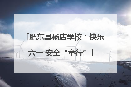 肥东县杨店学校：快乐六一 安全“童行”