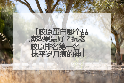 胶原蛋白哪个品牌效果最好？抗老胶原排名第一名，抹平岁月痕的神