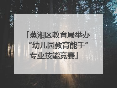 蒸湘区教育局举办“幼儿园教育能手”专业技能竞赛
