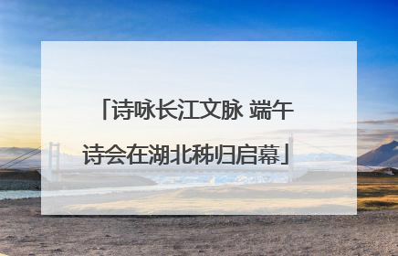 诗咏长江文脉 端午诗会在湖北秭归启幕
