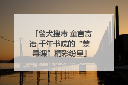 警犬搜毒 童言寄语 千年书院的“禁毒课”精彩纷呈