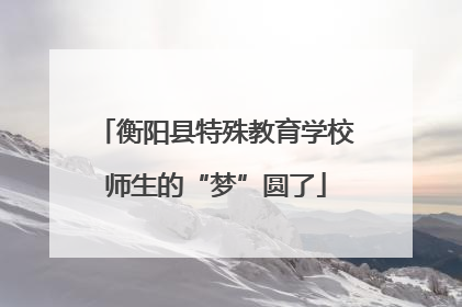 衡阳县特殊教育学校师生的“梦”圆了