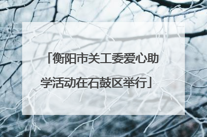 衡阳市关工委爱心助学活动在石鼓区举行