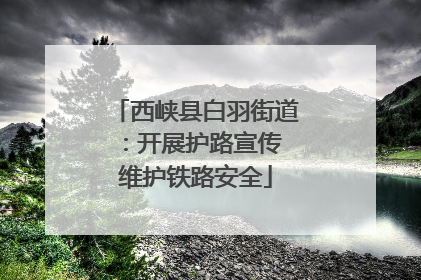 西峡县白羽街道：开展护路宣传 维护铁路安全