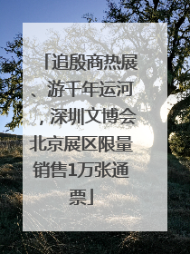 追殷商热展、游千年运河，深圳文博会北京展区限量销售1万张通票