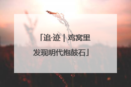 追·迹｜鸡窝里发现明代抱鼓石