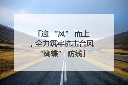 迎 “风” 而上，全力筑牢抗击台风 “蝴蝶” 防线