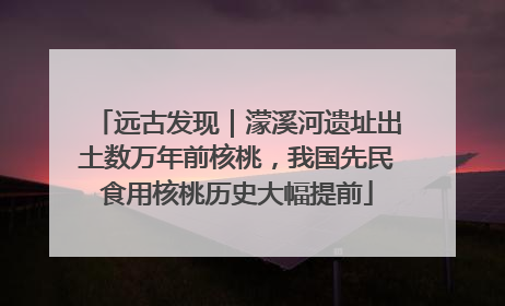 远古发现｜濛溪河遗址出土数万年前核桃，我国先民食用核桃历史大幅提前