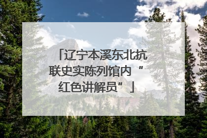 辽宁本溪东北抗联史实陈列馆内“红色讲解员”