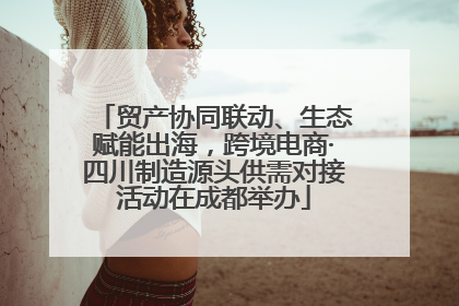 贸产协同联动、生态赋能出海，跨境电商·四川制造源头供需对接活动在成都举办