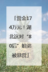赏金174万元！湖北这对“80后”姐弟被悬赏