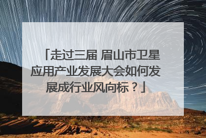 走过三届 眉山市卫星应用产业发展大会如何发展成行业风向标？