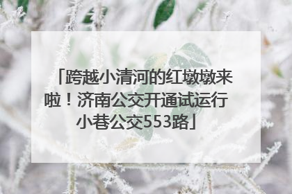 跨越小清河的红墩墩来啦！济南公交开通试运行小巷公交553路
