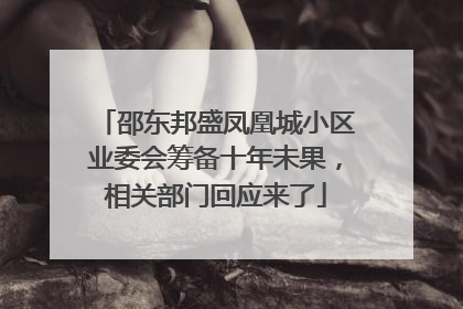 邵东邦盛凤凰城小区业委会筹备十年未果，相关部门回应来了