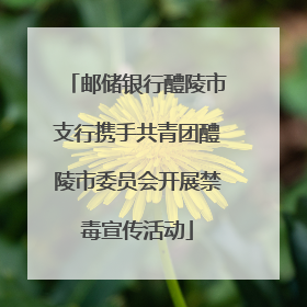 邮储银行醴陵市支行携手共青团醴陵市委员会开展禁毒宣传活动