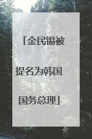 金民锡被提名为韩国国务总理