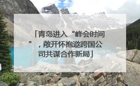 青岛进入“峰会时间”，敞开怀抱邀跨国公司共谋合作新局