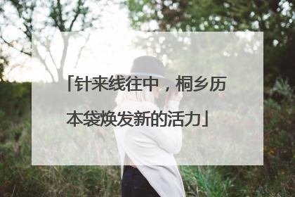 针来线往中，桐乡历本袋焕发新的活力