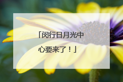 闵行日月光中心要来了！