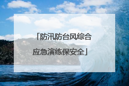 防汛防台风综合应急演练保安全