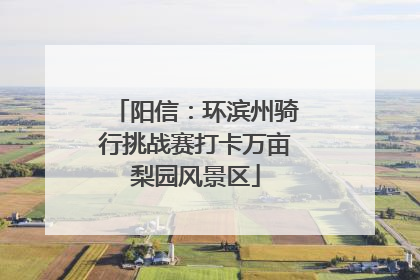阳信：环滨州骑行挑战赛打卡万亩梨园风景区