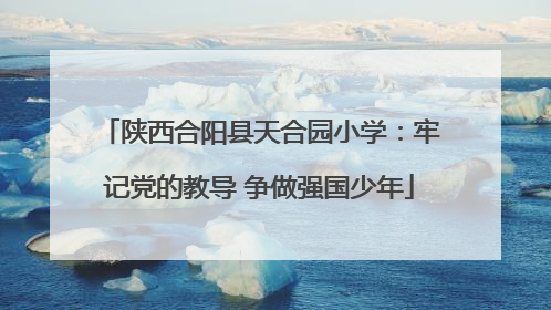 陕西合阳县天合园小学：牢记党的教导 争做强国少年