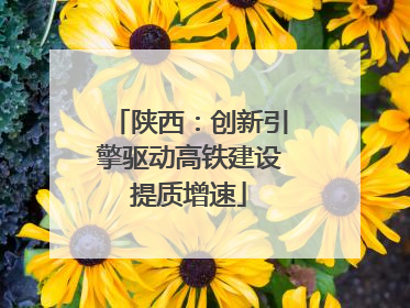 陕西：创新引擎驱动高铁建设提质增速