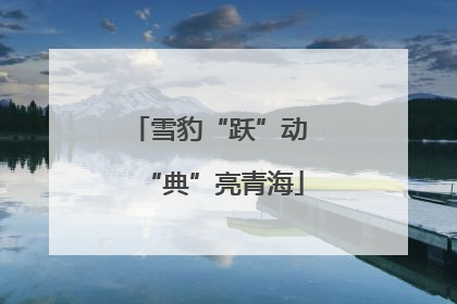 雪豹“跃”动 “典”亮青海