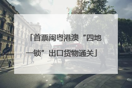 首票闽粤港澳“四地一锁”出口货物通关